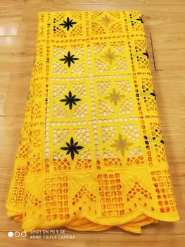 

dubai fabrics yellow fabric african swiss voile lace with stones high quality 100%cotton lace nigerian dry lace 5yards