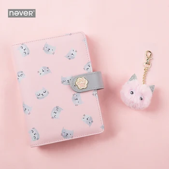 

Never Cute Kitty Cat Spiral Notebook Korean Diary A6 Planner Organizer Grid Dotted Filler Paper Student Girls Gift Stationery