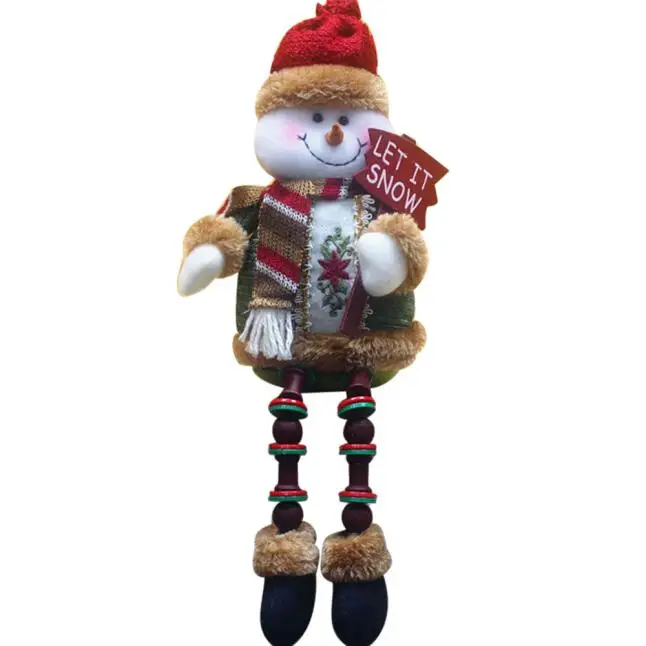 New Christmas Decorations Santa Claus Sitting Porcelain Snowman Christmas Ornamen - Color: B