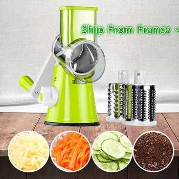 

Kitchen Tools Gadget 3in1 Hand-cranked Vegetable Cutter Stainless Steel Blades Slicer Potato Carrot Vegetable Chopper Grater HWC