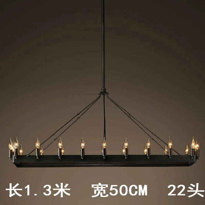 Американская кантри самурайская железная большая люстра ретро промышленный