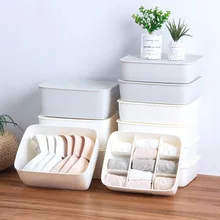 Wozhiwo Printed Storage Box Four-piece Set with Cap Plastic Thick Box Snacks Debris Toy Finishing Box