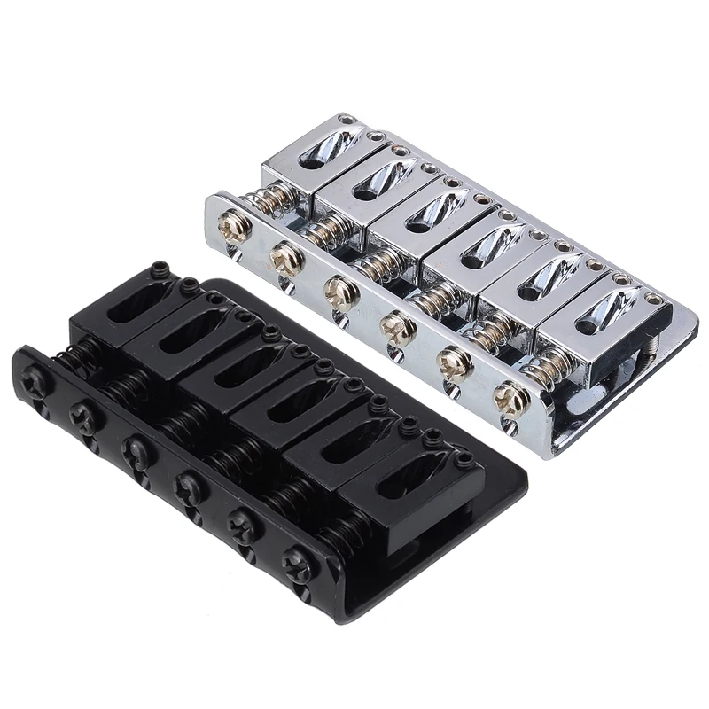 

1 Set 6 String 65mm Metal Fixed Hardtail Bridge Top Load Guitar Tailpiece for Electric Guitar Accessory