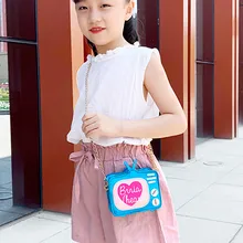 Модная детская Милая ТВ-сумка для девочек, детская сумка через плечо, сумка-мессенджер клатч, монетница, кожаная сумка через плечо, сумка на плечо