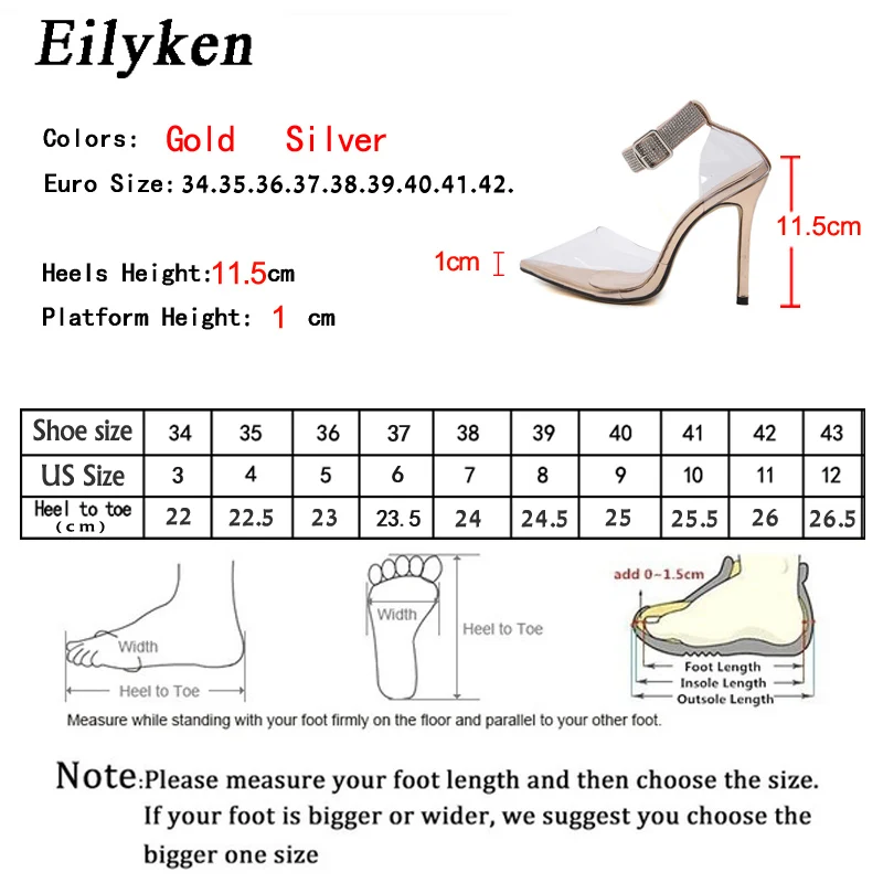 EilyKen/Модные прозрачные женские туфли-лодочки из ПВХ; женская обувь на высоком каблуке; классические серебристые женские туфли-лодочки с острым носком и стразами; сандалии