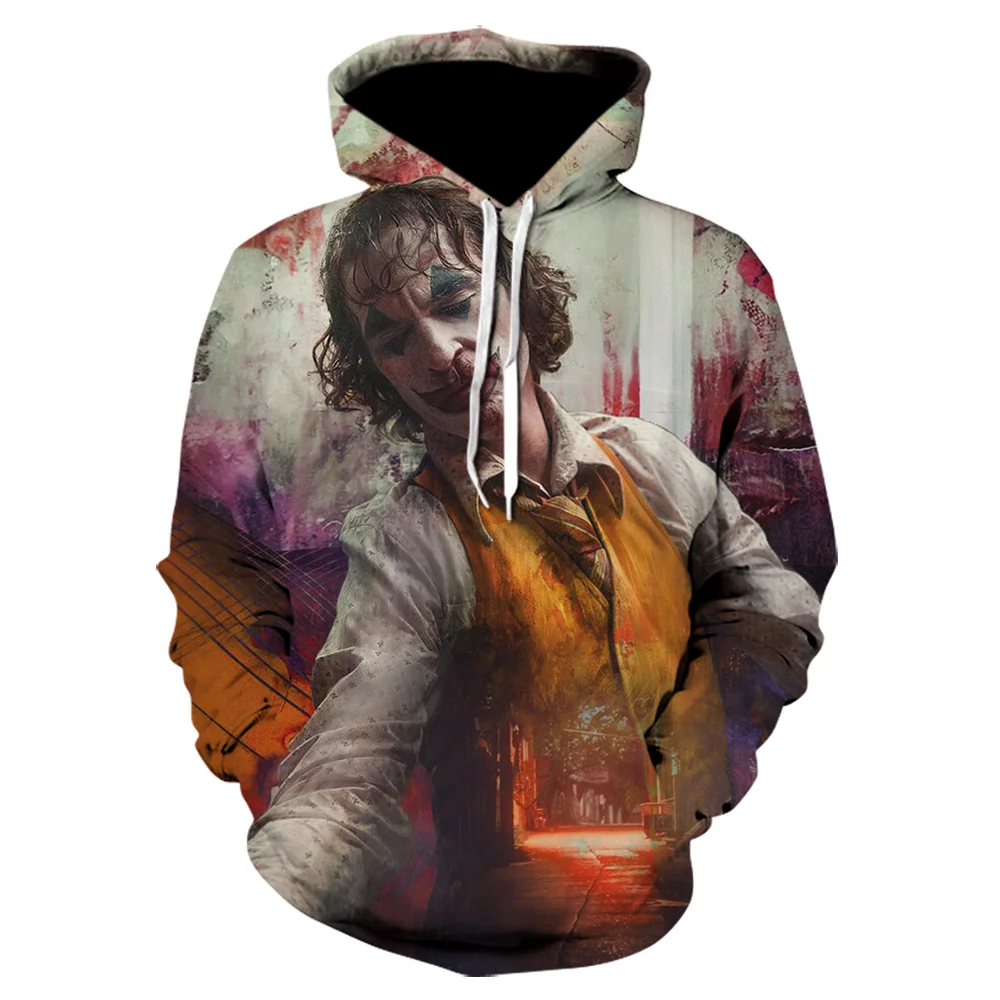 

New Horror Joker 3D Hoodies Men Women Casual Sweatshirts It: Chapter Two Clown Print Tops Fashion Streetwear mens Hoodies