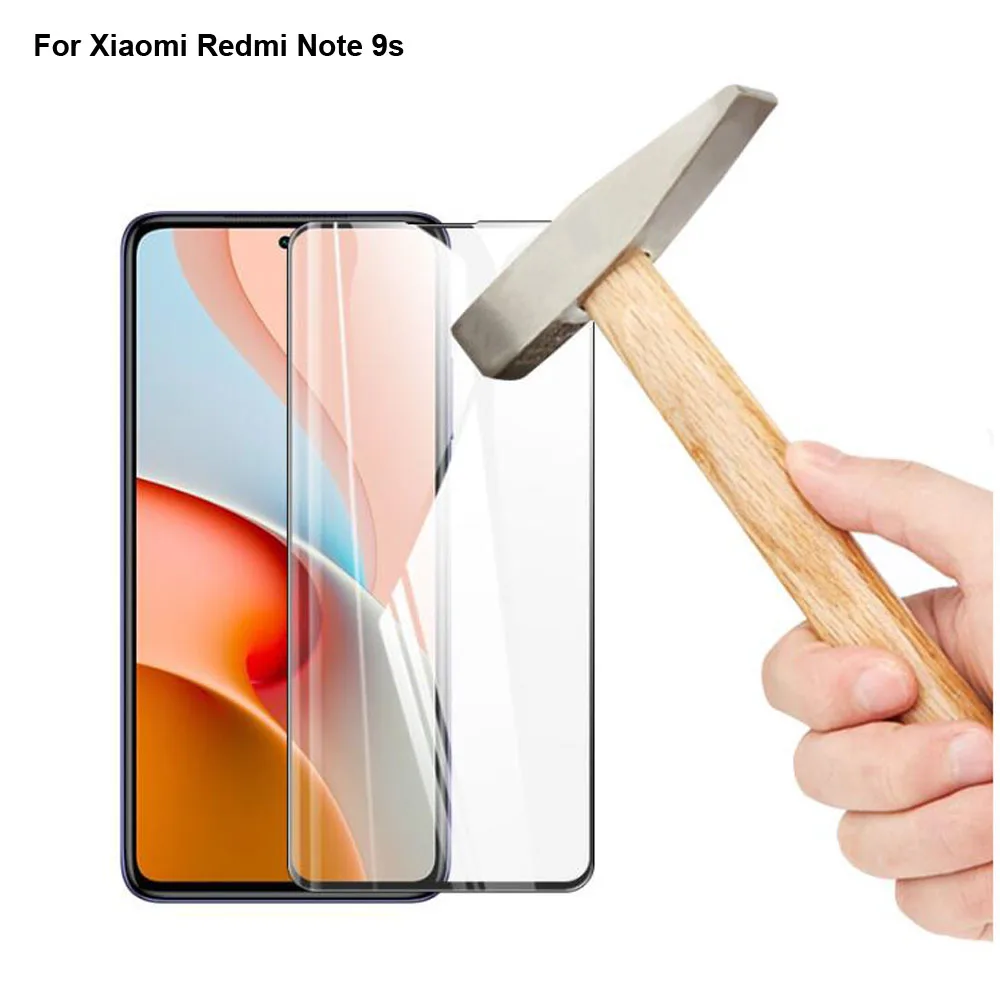 2 Pezzi Di Vetro Temperato Per Xiaomi Redmi Note 9 S Full Cover 9H Pellicola Protettiva Antideflagrante Red Mi Note 9 S Pellicola Protettiva