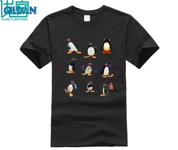 

Pingu mood T Shirt Men 2018 Men's Shirts Trendy T-Shirt Men's Cotton Cloth
