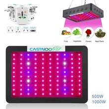 500/1000W светодиодный Grow светильник внутреннего Hydro цветок растет Панель+ адаптер конвертер