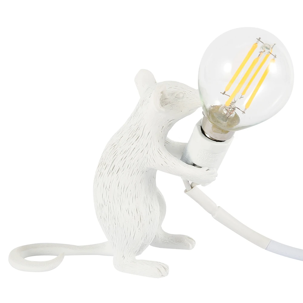 Creative Mouse Table Lamp Mini Animal Small Mini Mouse Desk Light Cute LED Night Light Home Decoration Bedside Lamp