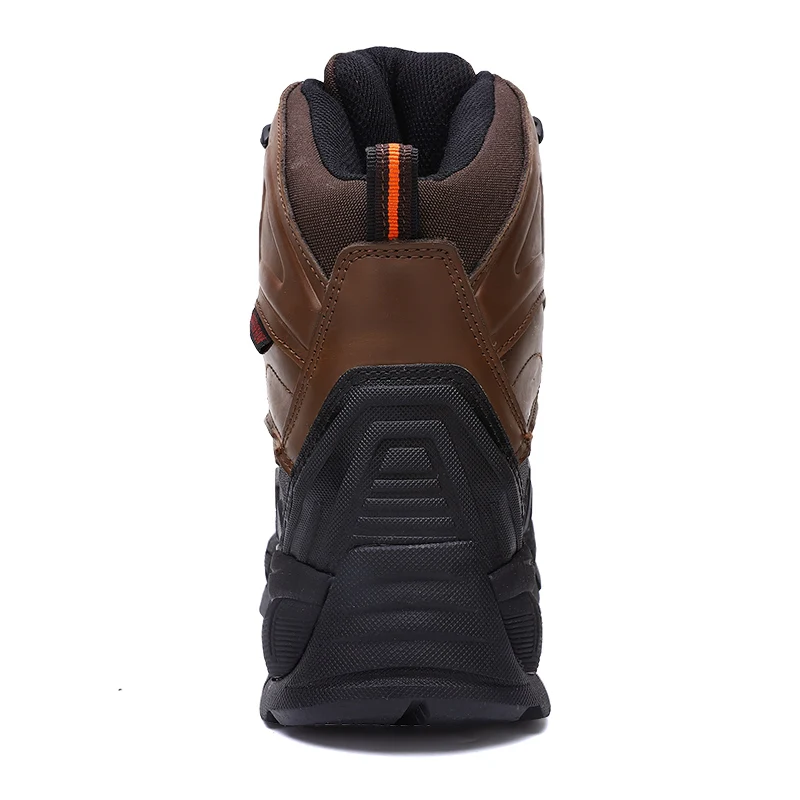 Mens Steel Toe Safety Shoes Non Slip Rubber Heel Work Boots Comfortable Round Toe Shoes 6#20/10D50