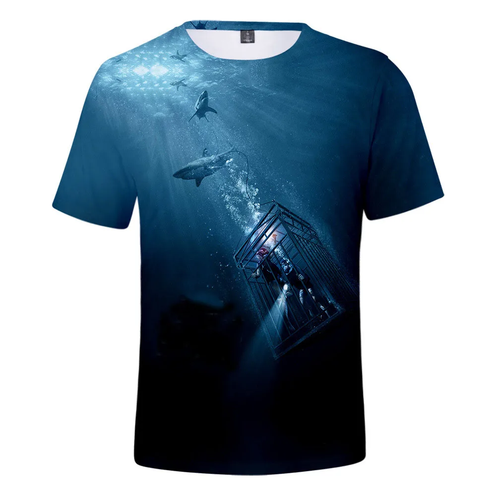 DLF От 3 до 20 лет, г., футболки для мальчиков футболка с акулой с 3D принтом животных, забавные повседневные топы с короткими рукавами, футболки для девочек на Хэллоуин, большие размеры