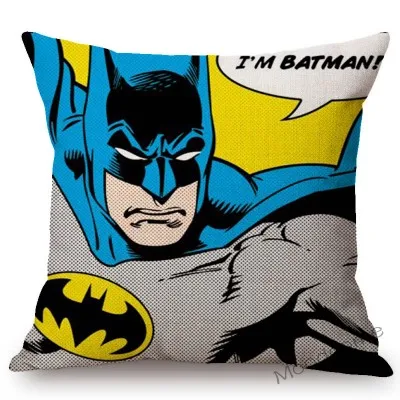 1" поп-арт, Супер герои, Халк Спайдермен, Супермен, Бэтмен, комикс, домашний декоративный чехол для дивана, наволочка из хлопка и льна - Цвет: T97-2