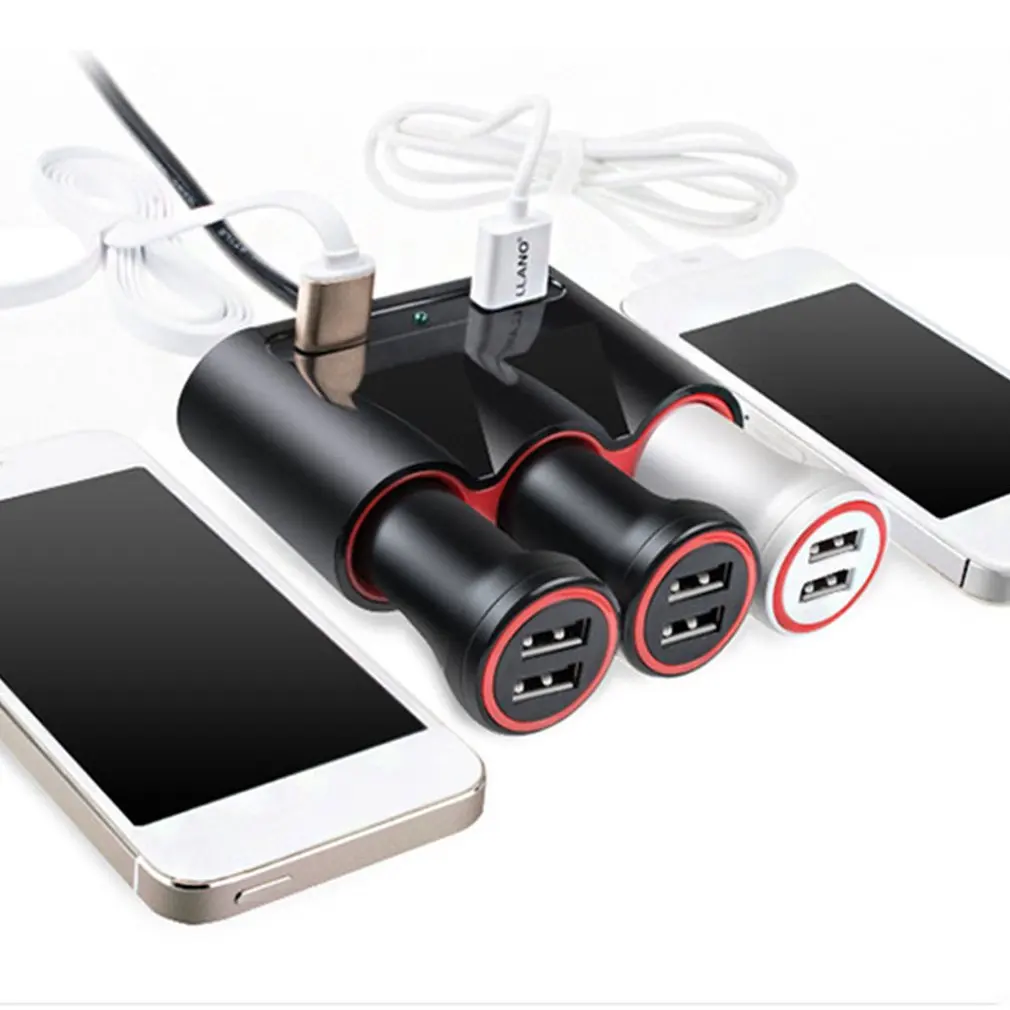 12 V-24 V Автомобильный Прикуриватель разъем светодиодный USB Зарядное устройство адаптер 3.1A обнаружения для телефона MP3 DVR аксессуары