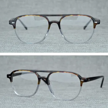 

Vazrobe Vintage Eyeglasses Frame Men Janpan Acetate Glasses Man Transparent spectacles Fashion Eyewear Tortoise anti blue myopia