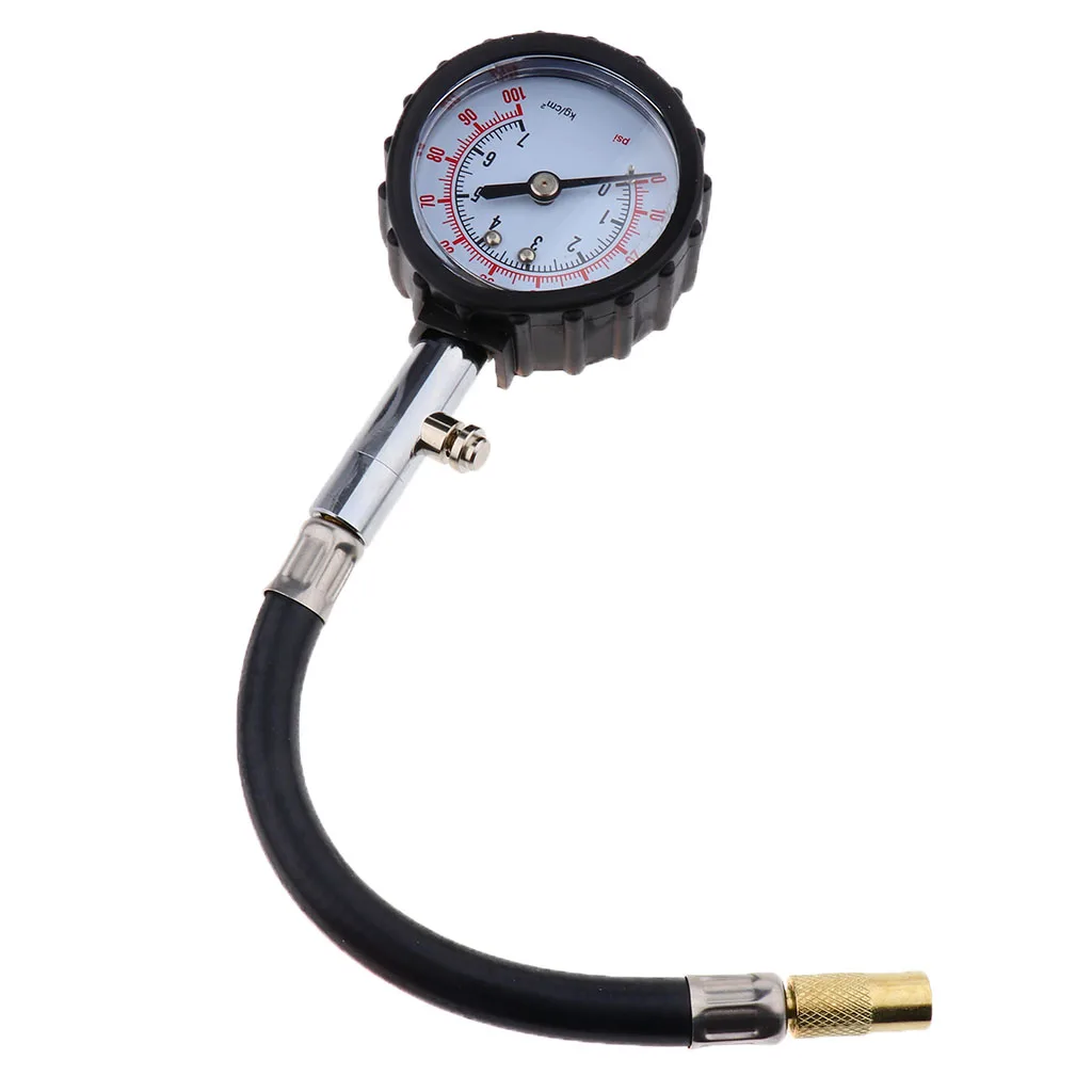 Мотоцикл для автомобиля грузовика мотоцикла 0-100 PSI циферблат шин манометр воздуха