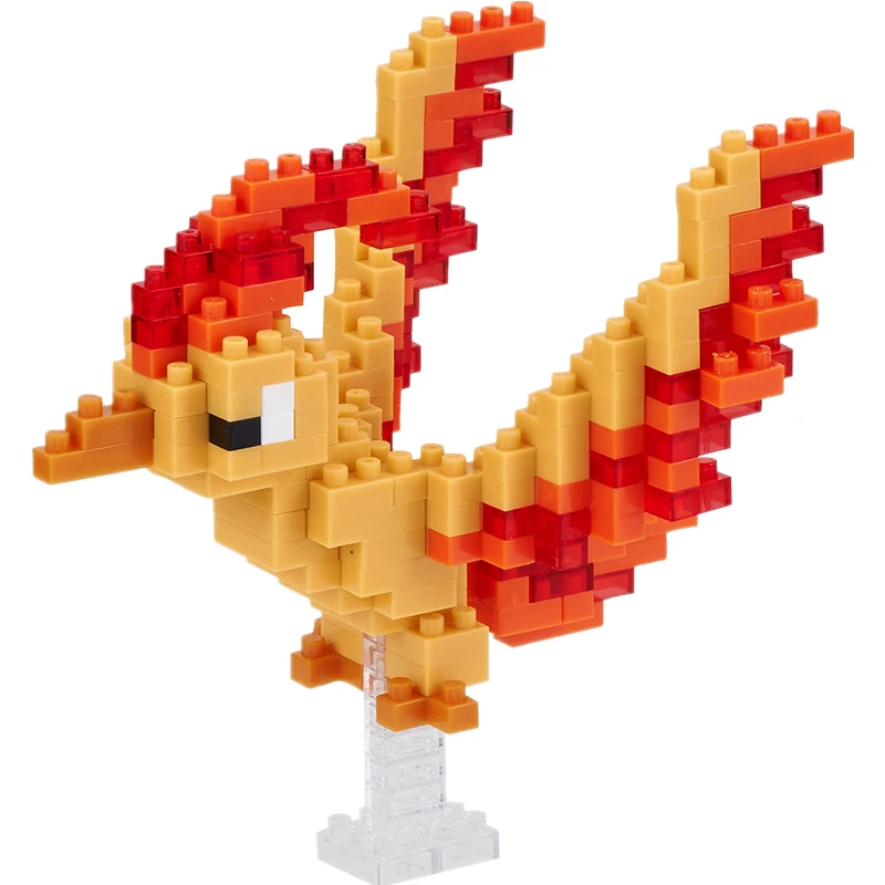 Nanoblock Покемон Пикачу NBPM_047 огонь 190 шт Аниме Мультфильм алмаз мини микро блоки строительные блоки кирпичи игрушки игры