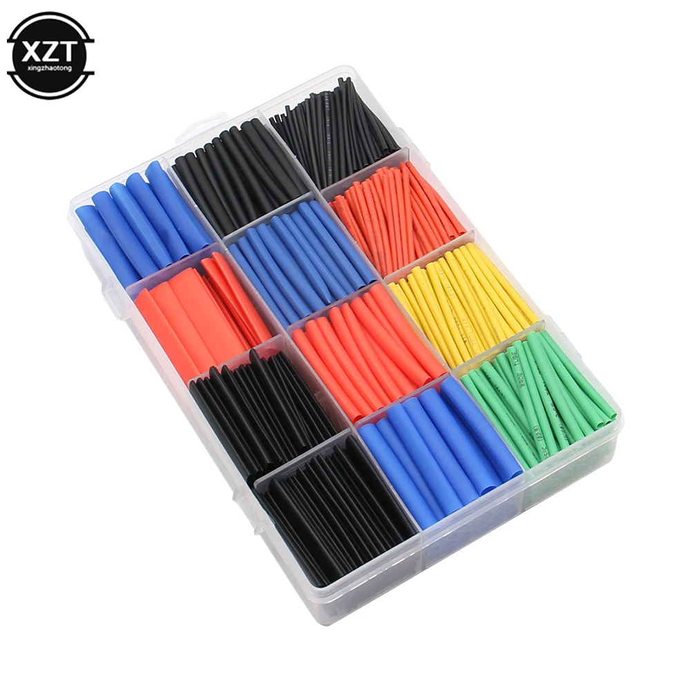 Heat Shrink wrapped Shrinking 127/164/328/530Pcs Insulation Sleeving Thermal Casing Car Electrical Cable shrink tube Tube kit