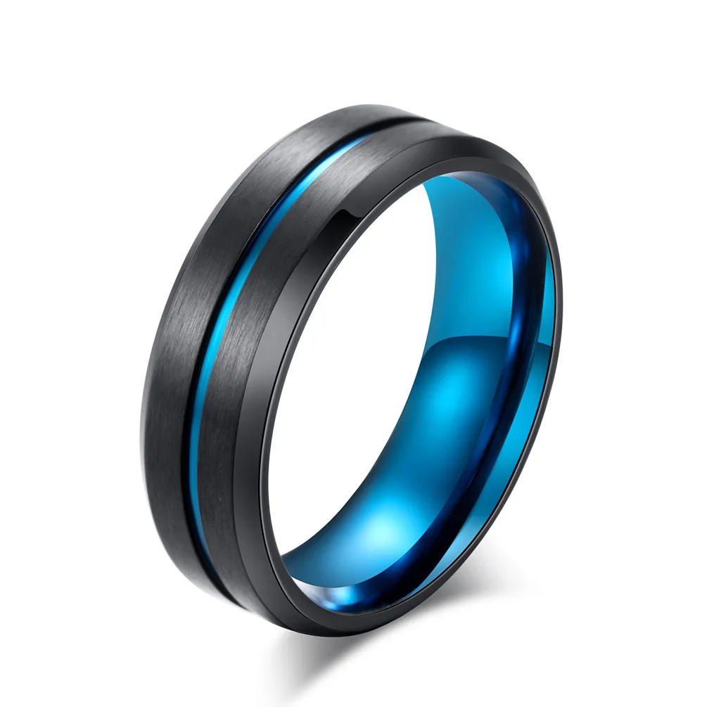 

Fashionable Men's Ring Titanium Steel Matte Ring Hip Hop Trend Ring Punk Ring Biker Ring Men Jewelry Give Gifts