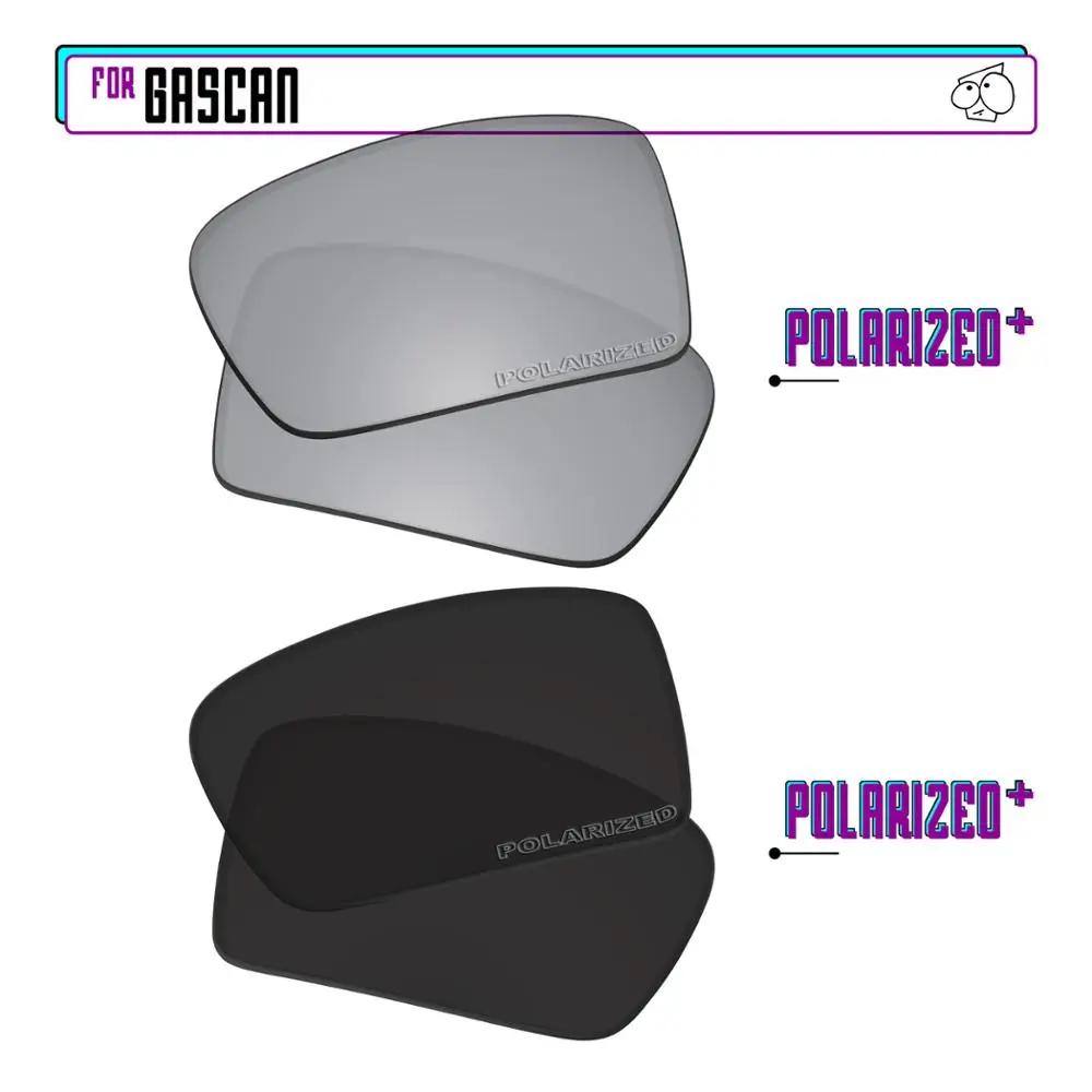 

EZReplace Polarized Replacement Lenses for - Oakley Gascan Sunglasses - Blk P Plus-SirP Plus