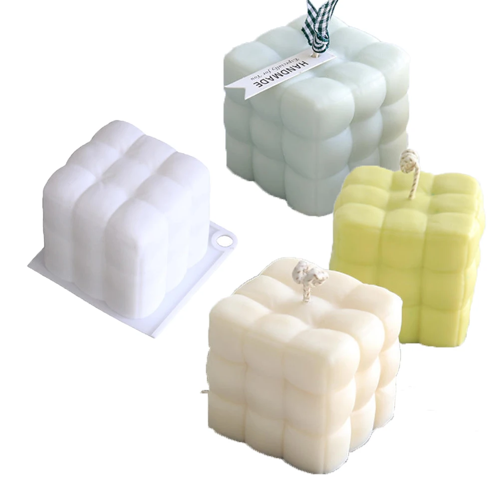 Simple Geometric Square Candle Silicone Mold Scented Candle Decoration