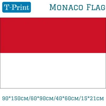 

15PCS Flag 90*150cm/60*90cm/40*60cm/15*21cm Monaco Polyester Flag 5*3FT For World Cup National Day Olympic Games