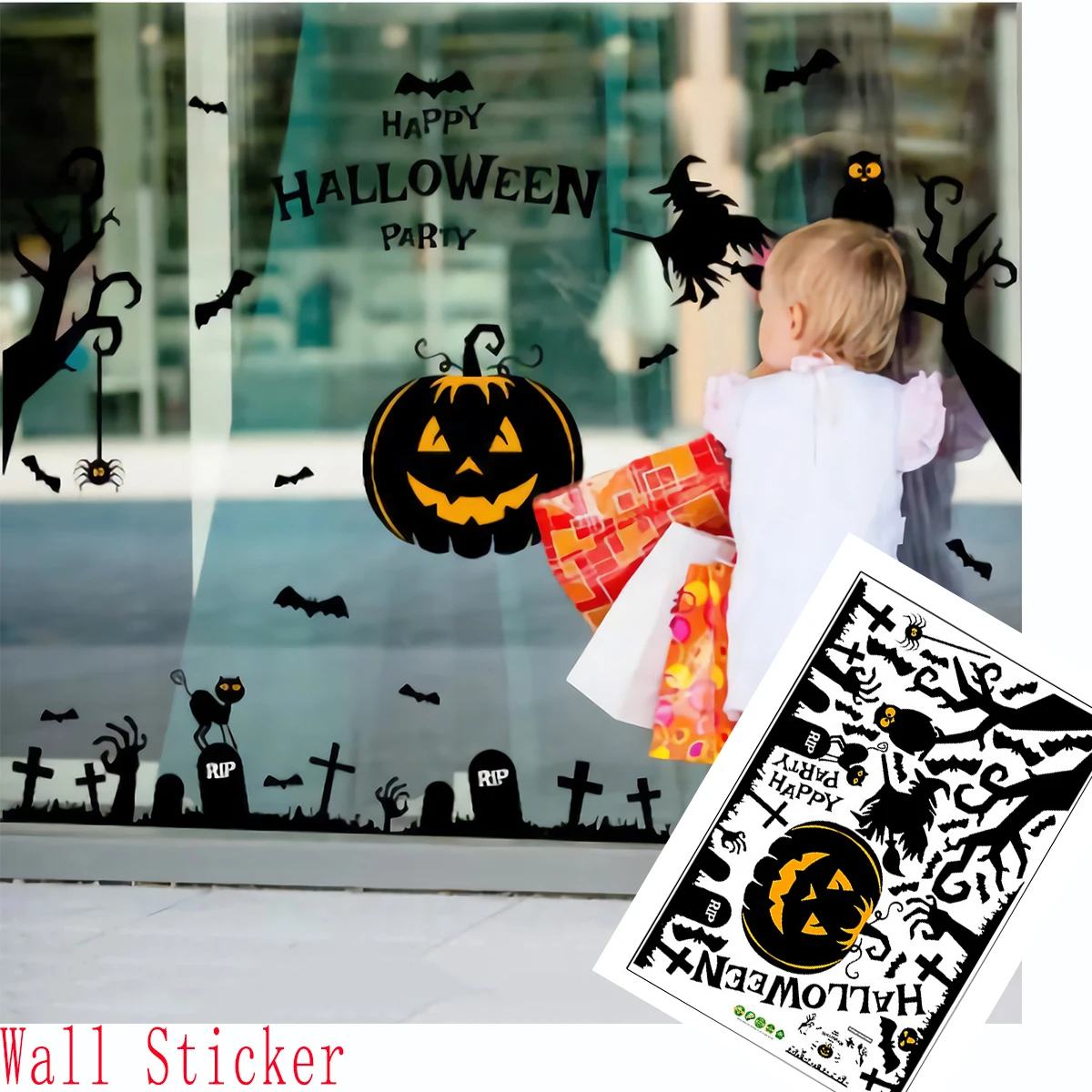 2019 Halloween Props Knife Pumpkin Halloween Decoration Spider Web Party Halloween Accessories Decorative Pumpkins Witch Hat