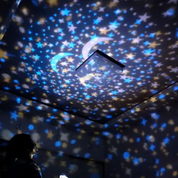 

Creative Fun Starry Sky LED Projector Lamp Romantic Moon Starry Light Night P0RE