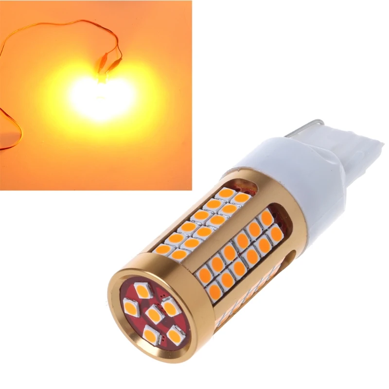 1 шт. 7440 T20 3030 78SMD Canbus светодиодный светильник сигнала поворота автомобиля Янтарный Желтый