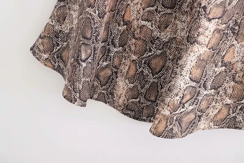 Bella Philosophy Женская юбка со змеиным принтом в винтажном стиле, однобортная Женская юбка-русалка, Повседневная Уличная Женская юбка с разрезом
