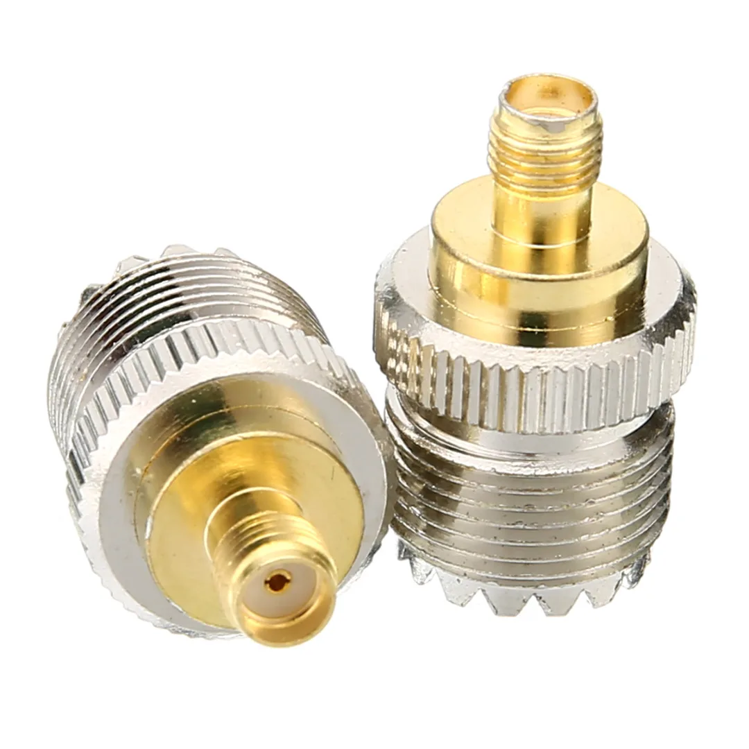 2 шт. антенный адаптер SMA гнездо к UHF гнездовой разъем RF Coax коаксиальные адаптеры