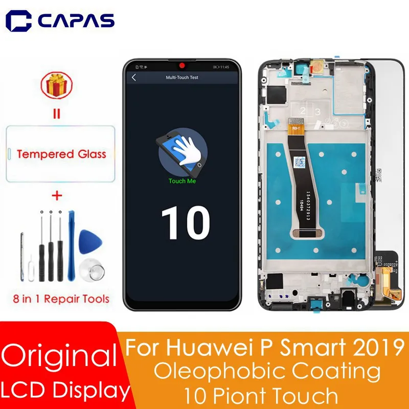 

Original for Huawei P Smart 2019 LCD Display+Frame 10 Touch Screen For Huawei P Smart 2019 LCD Digitizer Replacement Spare Parts