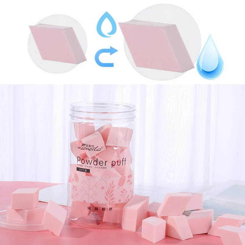 20 шт./кор. макияж губки слойка порошка губки для лица косметический Красота набор для макияжа бровей