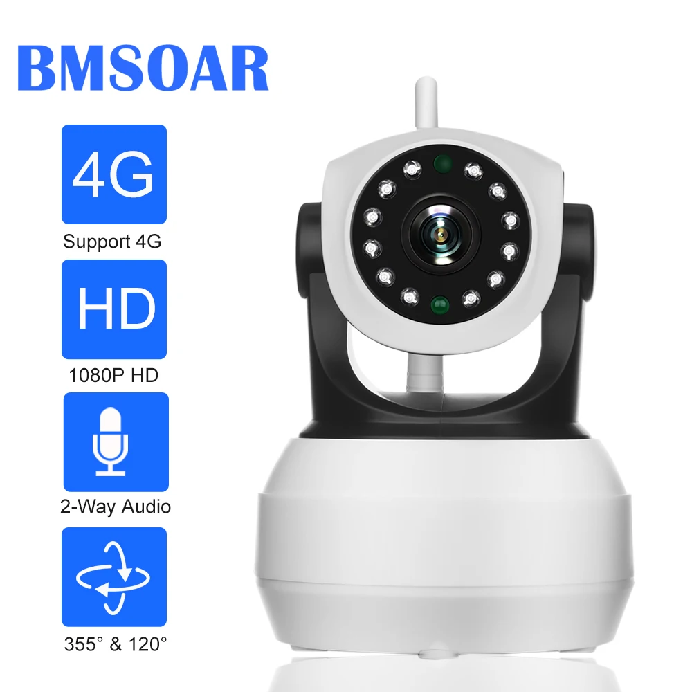Camhi IP камера 1080P HD CCTV камера 4G 3G Sim карта безопасности домашняя беспроводная камера для помещений ИК ночного видения H.265 P2P