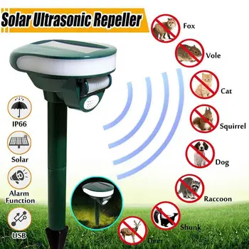 

Solar Powered Ultrasonic Pest Repeller Animal Repellent Insect Control Mole Repellent Snake Bird Mosquito Mouse Outdoor Garden