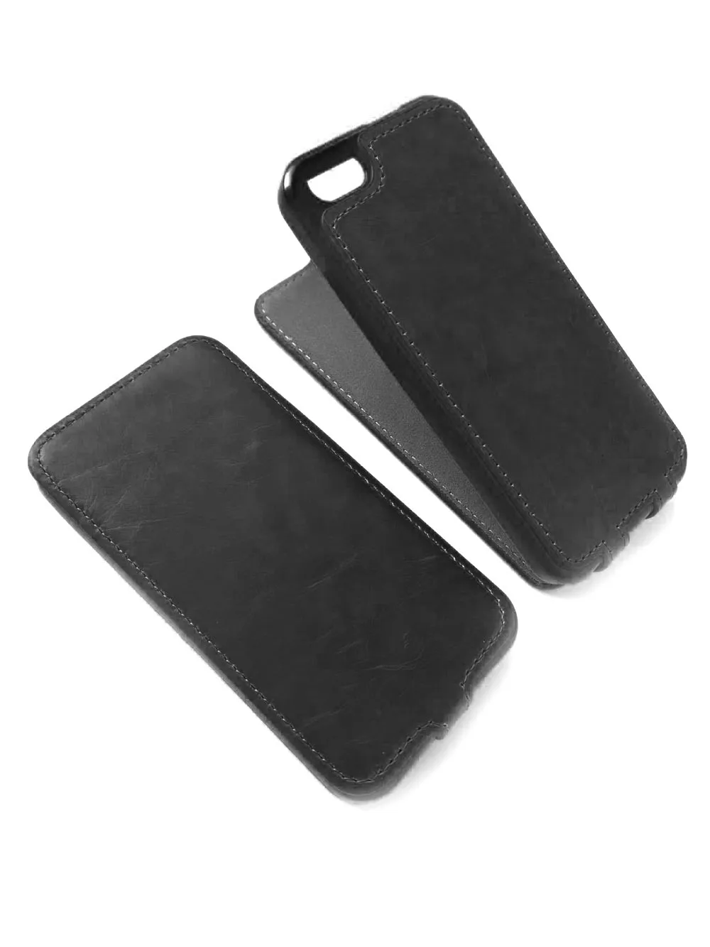 Чехол откидной из эко - кожи Apple iPhone 4/4S черный | Мобильные телефоны и аксессуары