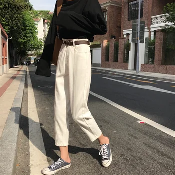 

Jeans Women Zipper Solid Simple All-match Korean Style Leisure Daily High Quality Straight Womens Soft Pockets Trendy Chic New