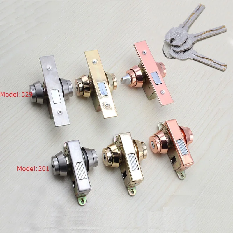 Frame Glass Door Lock Boxes Deadbolt Mortise Gate Floor Lock Aluminum