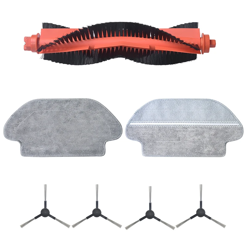 

1 Roller Brush + 4 Side Brush + 2 Mop Cloths Pad for Xiaomi STYJ02YM Robot Vacuum Cleaner Replacement Parts Accessories