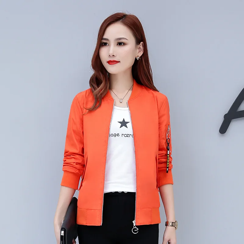 

Figure Rong Coat Women's Spring And Autumn Korean-style Versatile Baseball Uniform Fashion Casual Zipper Jacket Women's