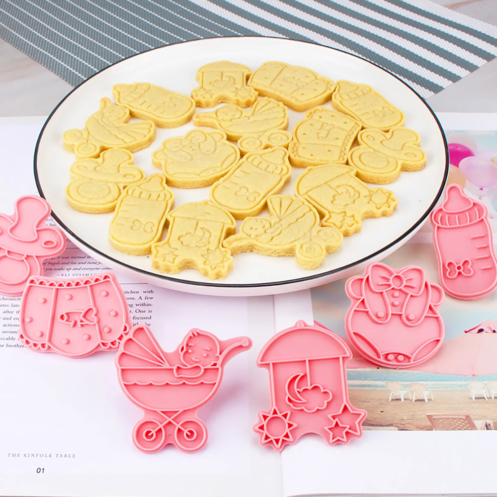 Cookies Embossing Baby Shower Shower Cookies Cutters Baby Cookie
