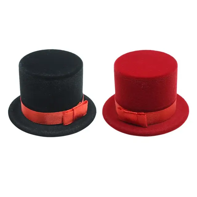 2pcs Creative Velvet Magician Hat Shape 