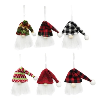 

6Pcs Christmas Decorations Pendant Restaurant Hotel Scene Decoration Elderly Christmas Wine Bottle Sete