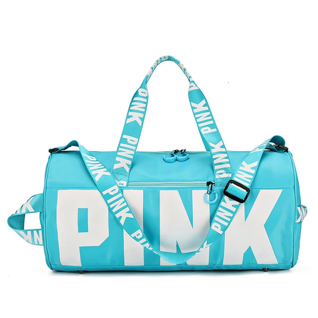 New Fashion Travel Bag Luggage Cubes Travelling Shoulder Bags Nylon Pink Man Sport Bag For Gym Women Large Travel Bag Organizer - Цвет: Sky Blue