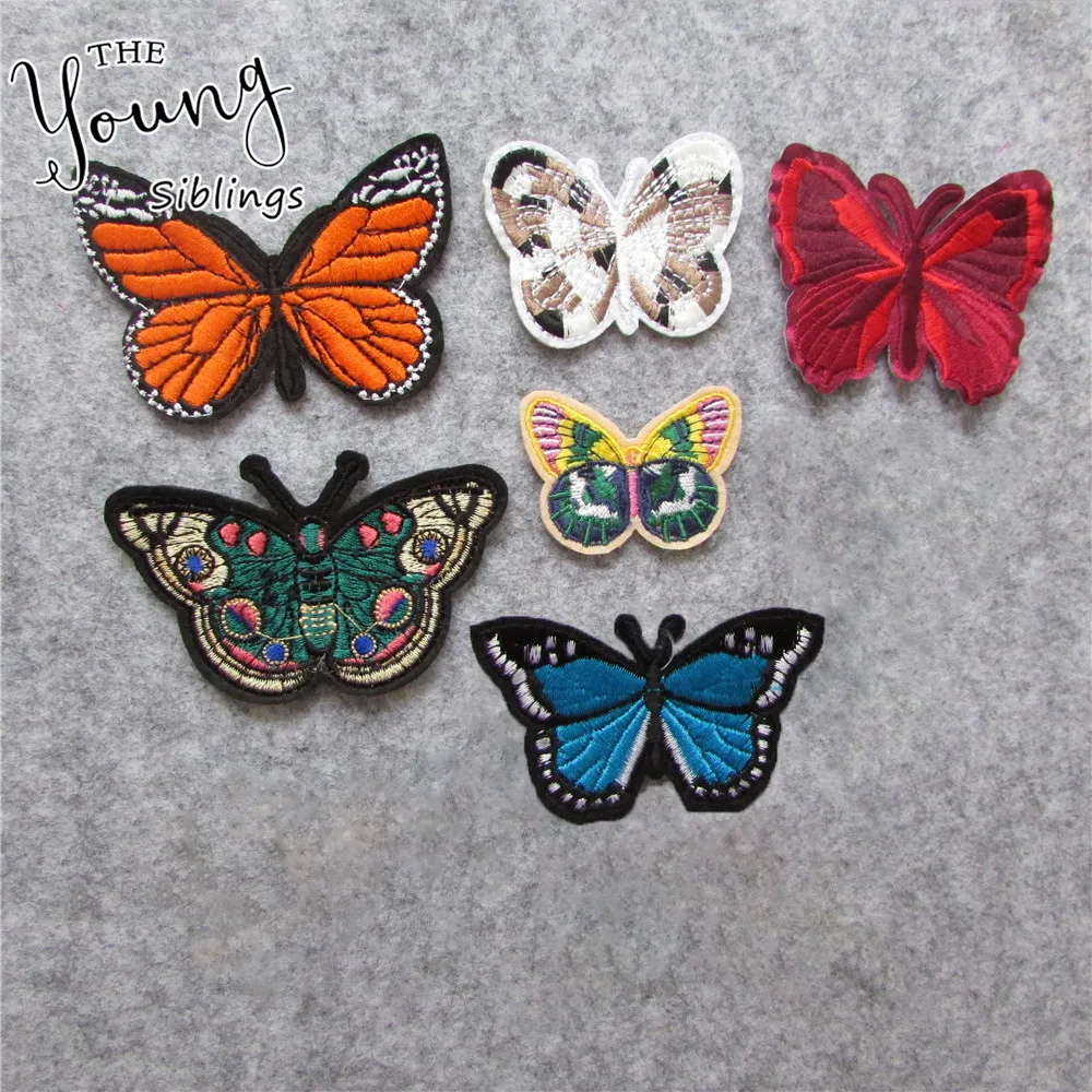 butterfly Patches For Clothing Iron On Embroidered Appliques DIY Apparel Accessories Fabric Badges|butterfly patch|patches for clothing ironpatches |