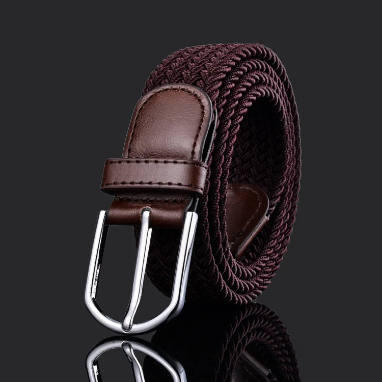 Для мужчин/женщин Вязание beltCasual эластичная ткань ремень женский унисекс холст эластичные ремни ForJeansElastique Пряжка пояс