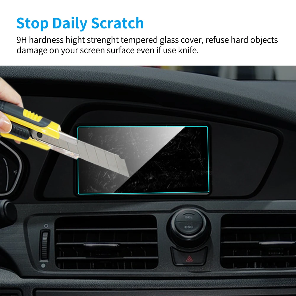 Car Screen Protector for MG 6 MG6 Interior 2010- Car GPS Navigation Tempered Glass Screen Protective Film Auto Accessories