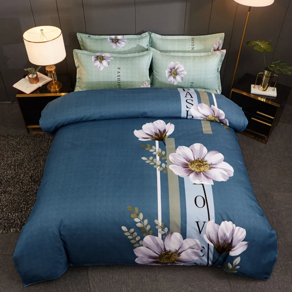

Ouneed quilt cover sheets pillowcase Four-piece sheet set Cotton Thickening Large Version Of Cotton Sand Quilt Cover Four Sets