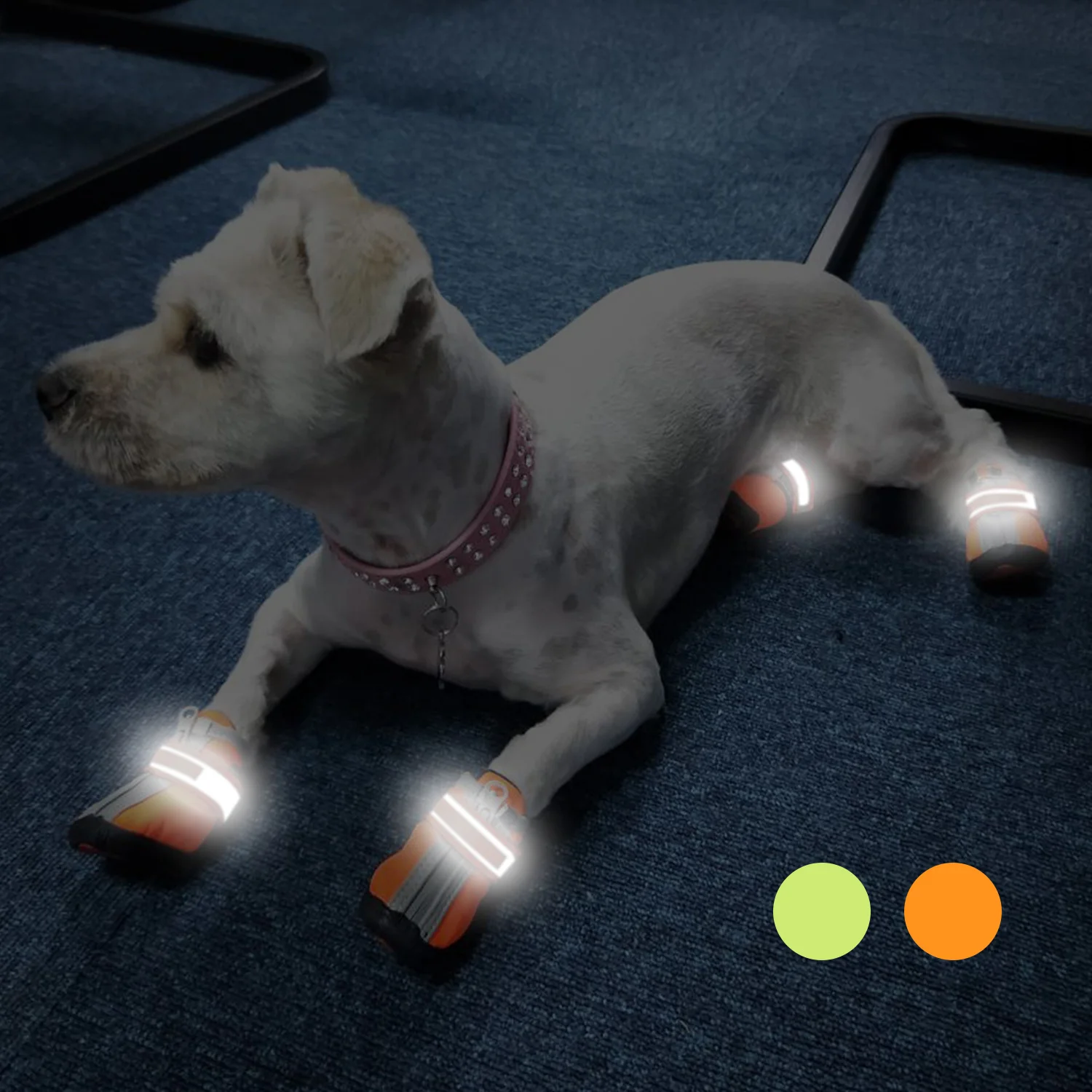 Ночная светящаяся Обувь для собак непромокаемые сапоги Водонепроницаемая