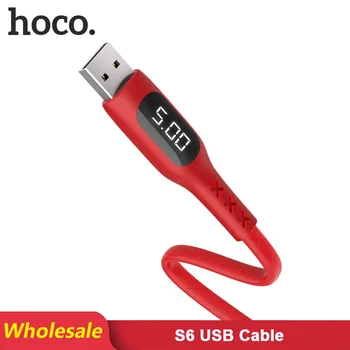 

HOCO S6 15 pcs/Lots Wholesale LED Timing Digital Display USB Cable for iPhone Type C Cable Micro Cable for Samsung USB-C Cable